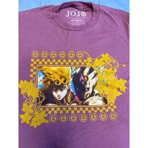JOJO's Bizarre Adventure Golden Wind T Shirt Purple Graphic Anime Manga Size S